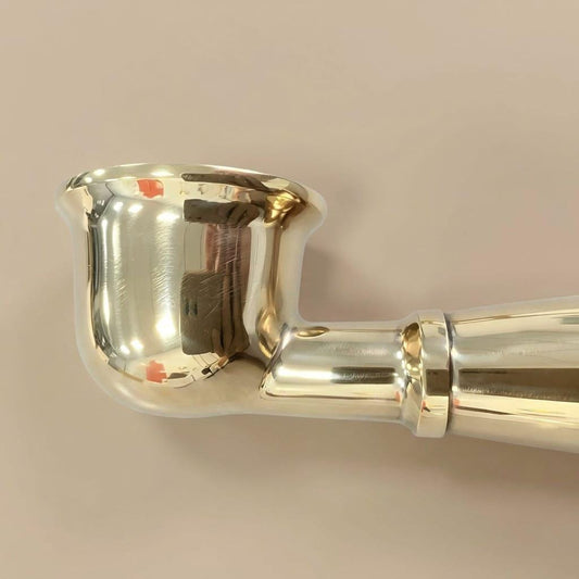 Polished Brass Handheld Shower Head, Vintage Gold Sprayer – detail view