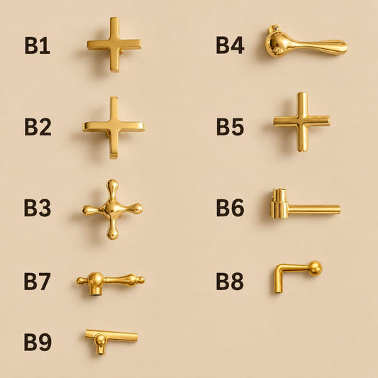 Unlacquered Brass Wall Mount Faucet, Cross Handle Sink Tap – detail view