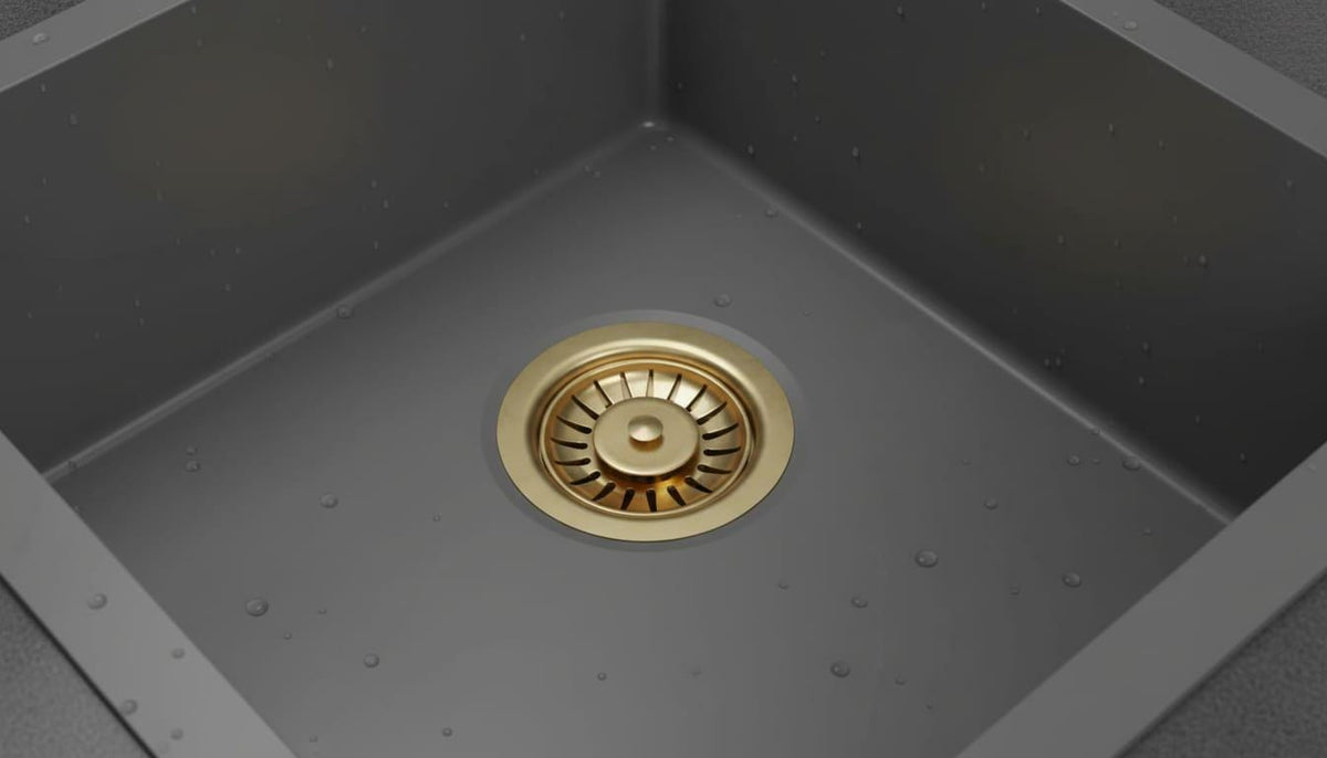 Unlacquered Brass Kitchen Sink Strainer, Solid Brass Drain