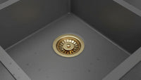 Unlacquered Brass Kitchen Sink Strainer, Solid Brass Drain, Vintage Gold Rustic Accessory