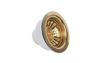 Unlacquered Brass Kitchen Sink Strainer, Solid Brass Drain, Vintage Gold Rustic Accessory
