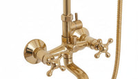 Unlacquered Brass 3-Way Diverter Valve, Solid Shower Adapter, Bidet Splitter (G1/2 G3/4)