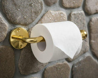 Golden Brass Toilet Paper Holder, Wall Mount, Modern Minimalist Bathroom Accessory