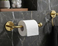 Golden Brass Toilet Paper Holder, Wall Mount, Modern Minimalist Bathroom Accessory