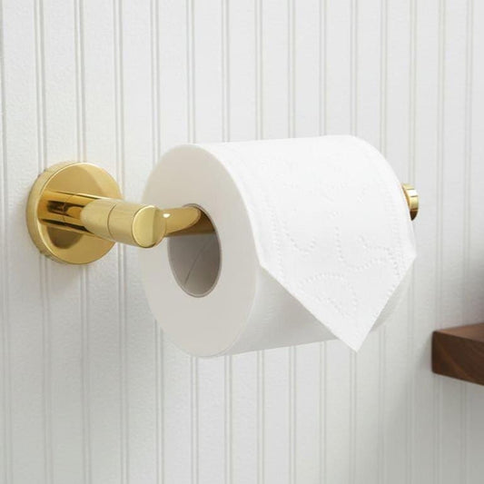 Solid Brass Toilet Paper Holder, Gold Bathroom Accessory