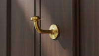 Unlacquered Brass Wall Hook: Solid Gold Minimalist Coat Towel Hanger