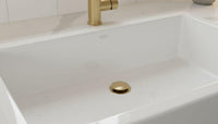 Unlacquered Brass Kitchen Sink Drain, Solid Pop Up Stopper, Vintage Vanity Basin Drain