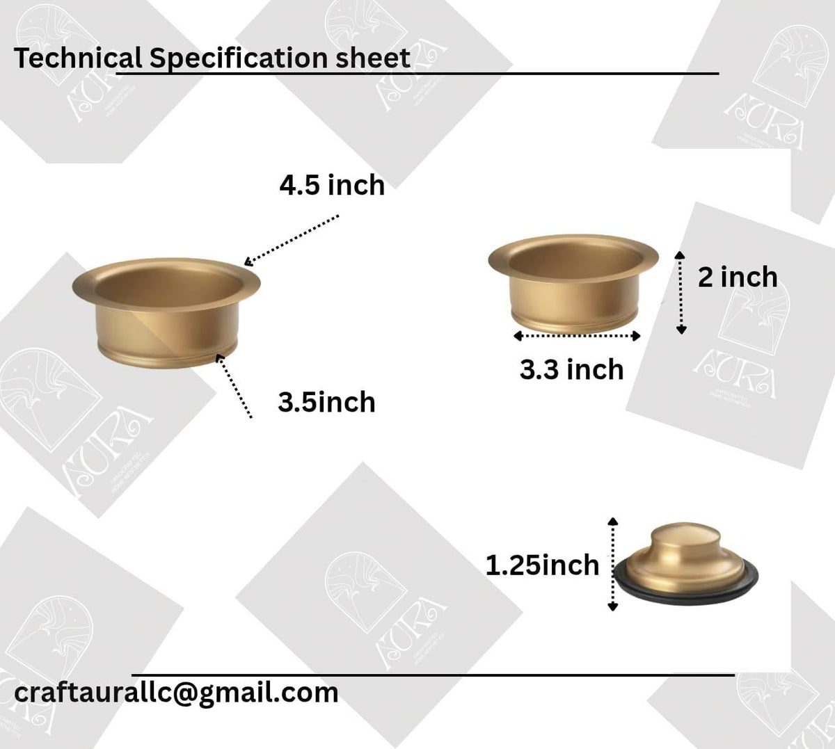 Unlacquered Brass Kitchen Sink Waste, Solid Drain Strainer – close-up of the finish