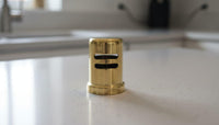 Unlacquered Brass Air Gap Cover, Solid Dishwasher Cap, Farmhouse Kitchen Hardware