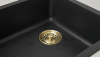 Gold Brass Sink Drain Strainer: Modern Anti-Clog Basket Stopper Filter