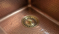 Gold Brass Sink Drain Strainer: Modern Anti-Clog Basket Stopper Filter