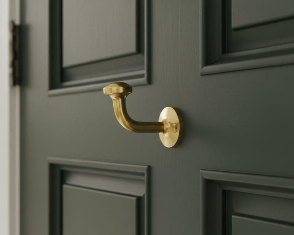 Unlacquered Brass Wall Hook – installed view
