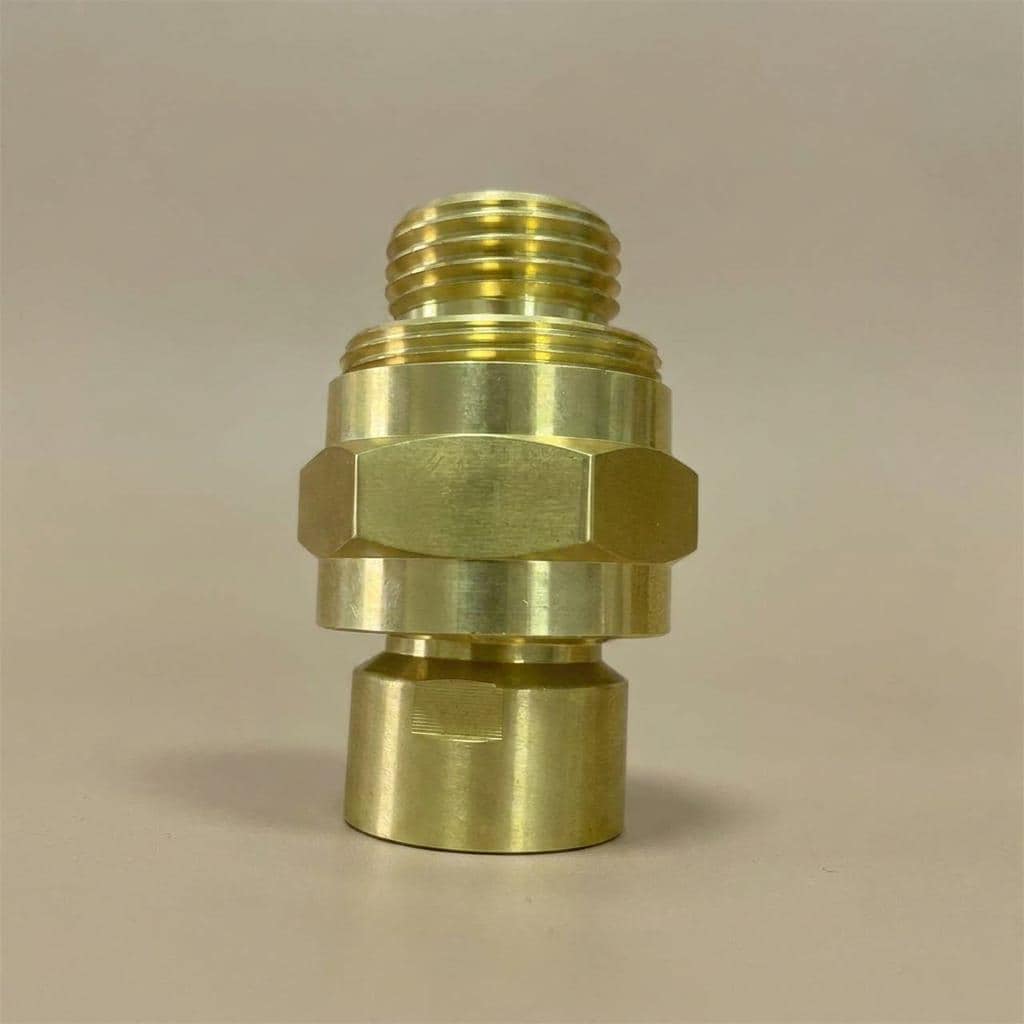 Unlacquered Brass Hose Connector, Bidet Shower Hose Adapter – alternate angle