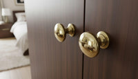 Solid Brass Round Cabinet Knobs: Modern Luxury Drawer Pulls, Minimalist Furniture Handles