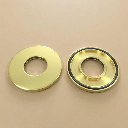Solid Brass Shower Arm Flange, Brass Escutcheon Plate – detail view