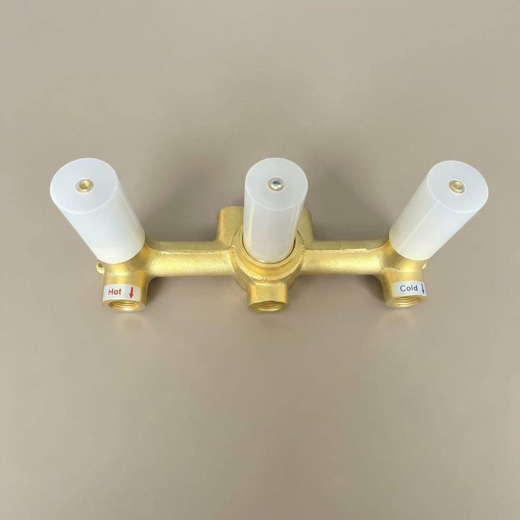 Solid Brass Concealed Shower Valve Mixer – alternate angle