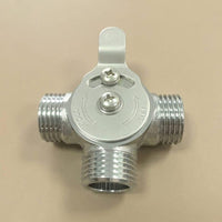 Solid Brass Chrome Shower Diverter Valve: G1/2 G9/16 Faucet Splitter, 3 Outlet Bathroom Fixture