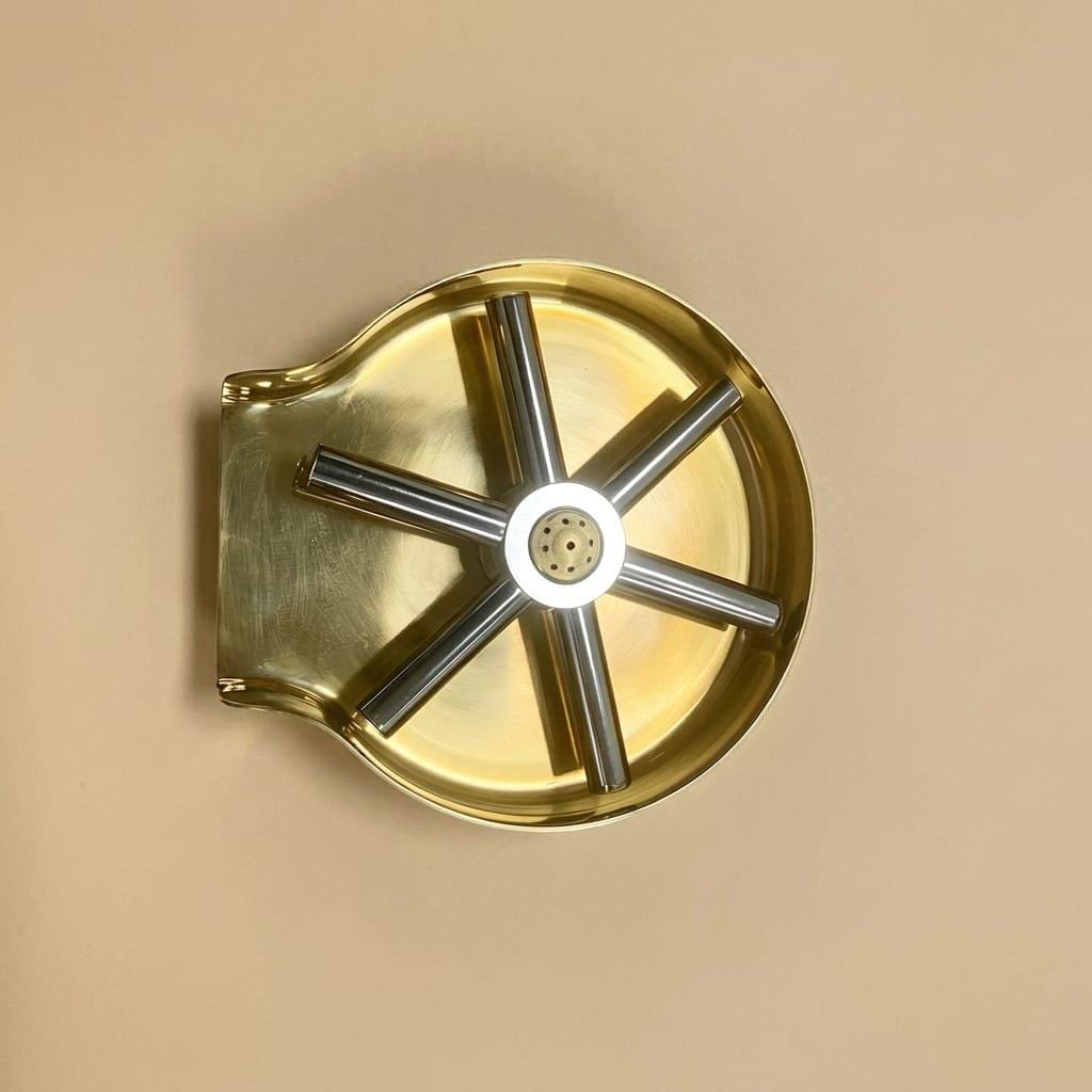 Brass Glass Rinser, Kitchen Cup Washer, Bar Sink Rinser – close-up of the finish