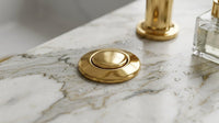 Unlacquered Brass Air Switch Kit, Vintage Gold Sink Button, Kitchen Counter Control