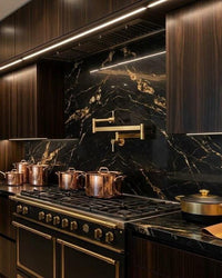 Unlacquered Brass Pot Filler Faucet, Wall Mount Folding Arm Tap