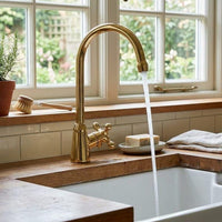 Unlacquered Brass Vintage Cold Water Faucet, Single Hole Mixer Tap
