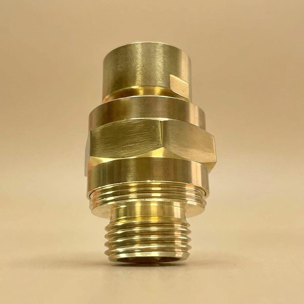 Unlacquered Brass Hose Connector, Bidet Shower Hose Adapter – detail view