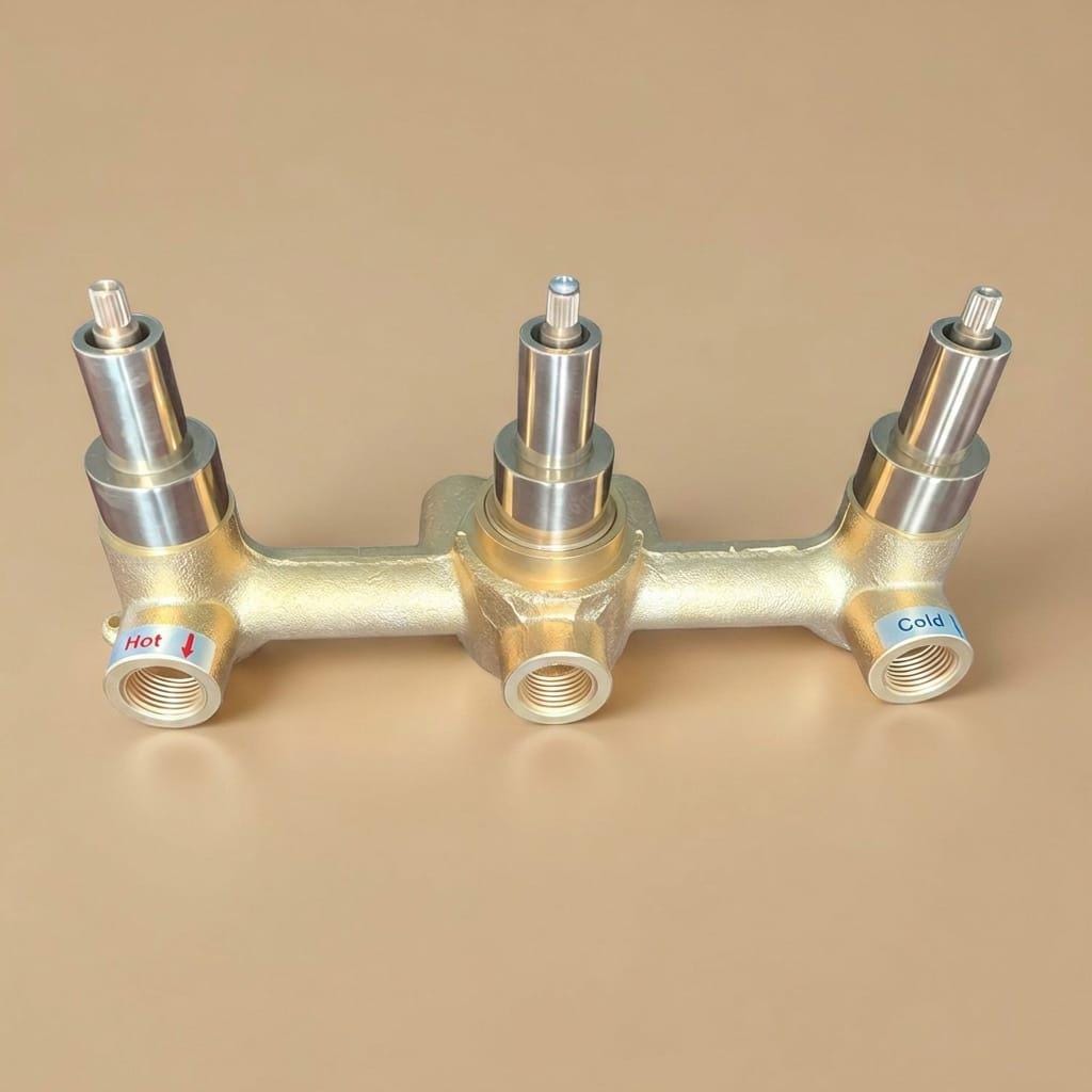 Solid Brass Concealed Shower Valve Mixer – close-up of the finish