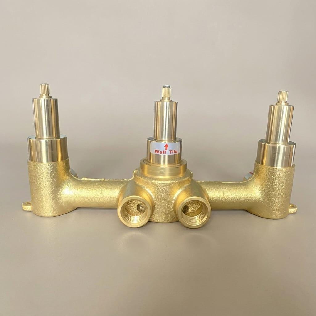 Solid Brass Concealed Shower Valve Mixer – installed view