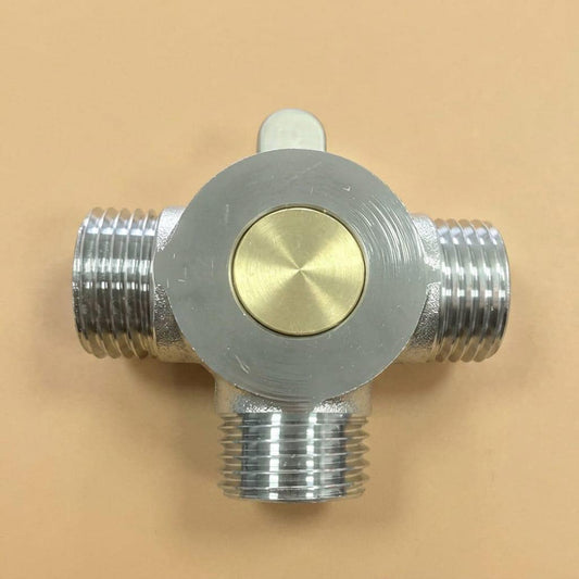 Solid Brass Chrome Shower Diverter Valve – detail view