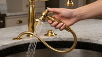 Unlacquered Brass Bidet Sprayer Set, Handheld Toilet Shattaf Kit, Farmhouse Bathroom Attachment