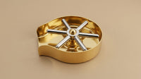 Modern Brass Glass Rinser, Stainless Steel Spinner Handle, Bar Sink Accessory