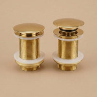 Unlacquered Brass Drain, Solid Pop Up Stopper, Gold Vessel Sink Waste, Bathroom Hardware