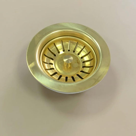 Solid Unlacquered Brass Kitchen Sink Strainer