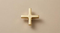 Brass Faucet Handles Set – Cross Lever Style Polished Gold Replacement Knobs