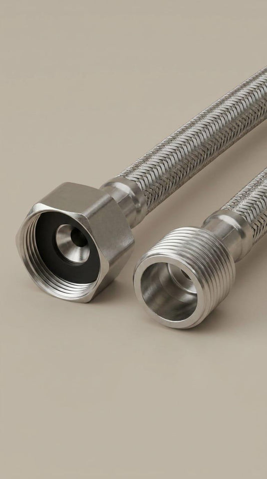 Stainless Steel Braided Faucet Supply Hose – detail view