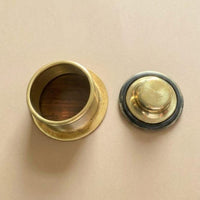 Solid Unlacquered Brass Sink Drain Stopper, Vintage Kitchen Vanity Cover