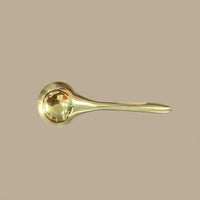 Unlacquered Brass Faucet Handles, Hot Cold Lever Set, Vintage Bathroom Hardware Knobs