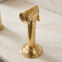 Kitchen Sink Sprayer Brushed Gold – Solid Brass Side Spray with Base – Luxury  Faucet Hardware