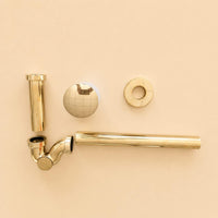 Polished Brass P Trap Drain Kit, Decorative Bottle Trap, Modern Bathroom Vanity Plumbing