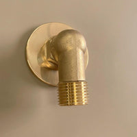 Solid Brass Shower Outlet Elbow, Wall Mounted Water Supply Connector, Bathroom Hose Fitting