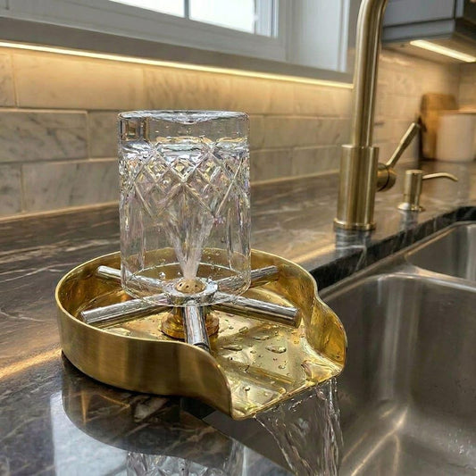 Brass Glass Rinser, Kitchen Cup Washer, Bar Sink Rinser – detail view