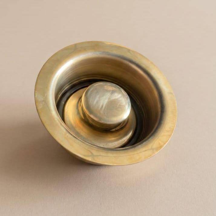 Solid Unlacquered Brass Sink Drain Stopper