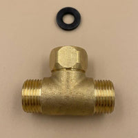 Unlacquered Brass Shower Arm Diverter Tee, Solid Bathroom Plumbing Fitting, Shower Head Connector