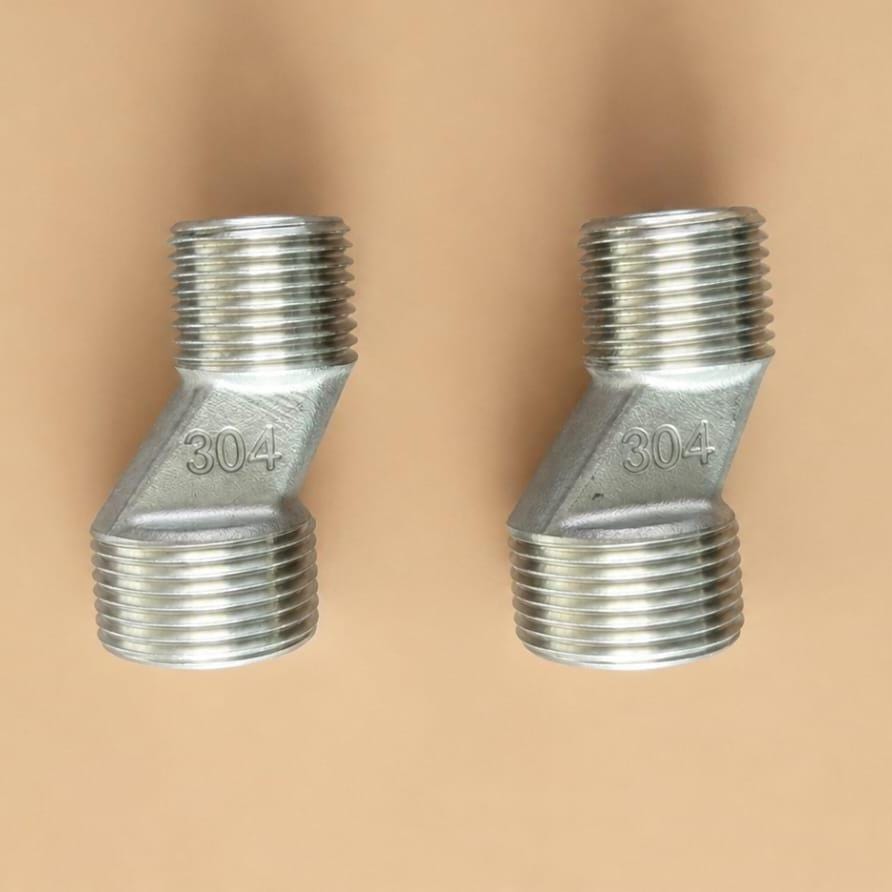 Stainless Steel Shower Thread Reducer Male to Male Adapter Fitting
