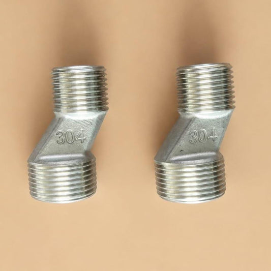 Stainless Steel Shower Thread Reducer Male to Male Adapter Fitting