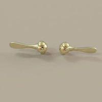 Unlacquered Brass Faucet Handles, Hot Cold Lever Set, Vintage Bathroom Hardware Knobs