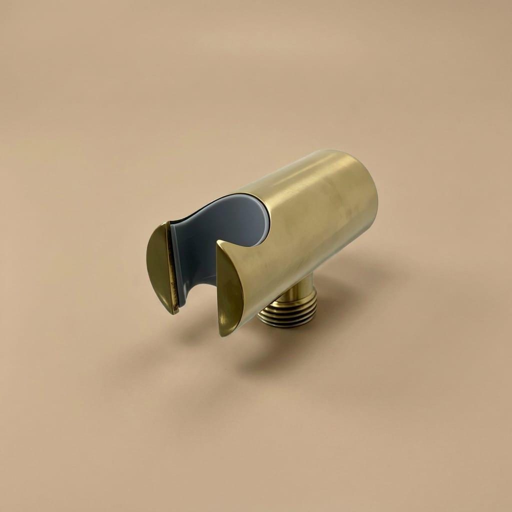 Unlacquered Brass Shower Holder, Wall Mount Support