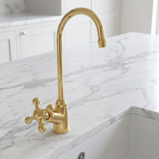 Unlacquered Brass Vintage Cold Water Faucet