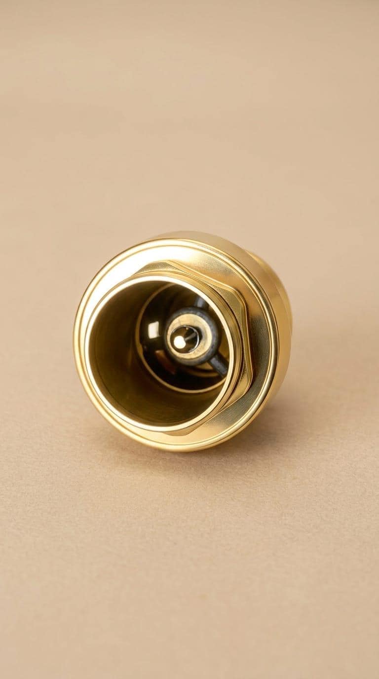 Unlacquered Brass Drain Pop Up Stopper – alternate angle
