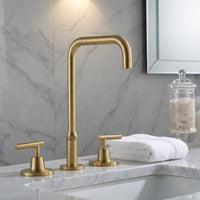 Modern Bathroom Faucet Gold Brass Minimalist Vanity Sink Faucet Luxury Deck Mount